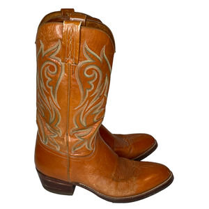 Tony Maca Cowboy Boots Brown Leather